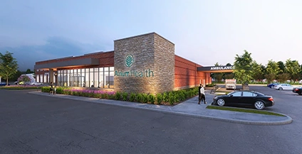 stone entrance to a building