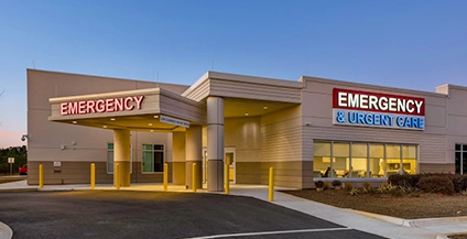 entrance to an emergency room