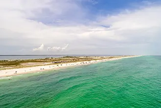 panoramic photograph of the sea