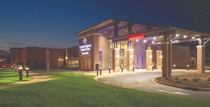 night image of a hospital