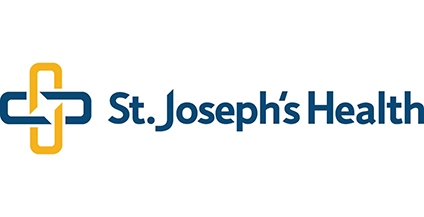 The St. Joseph's Health logo, featuring a teal and blue cross icon composed of four interlocking shapes next to the text 