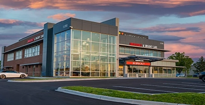 entrance to hospital building